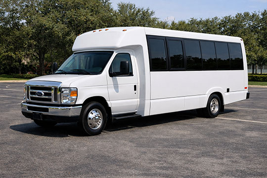 18-passenger minibus available for charter in Cupertino, CA